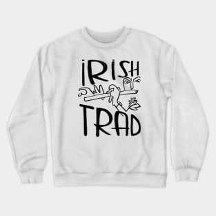 Irish Music, Irish Trad, Flute Player Crewneck Sweatshirt